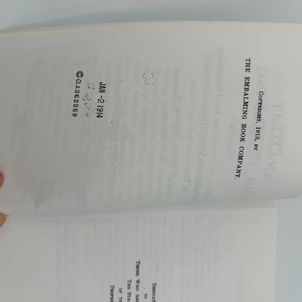 Anatomy And Embalming , By Albert John Nunnamaker Forgotten Books Reprints